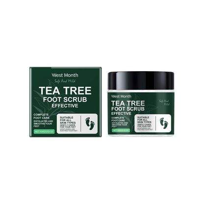 West&Month Tea Tree Foot Scrub Massage Softening Callus Cleaning Moisturizing Smooth Foot Scrub