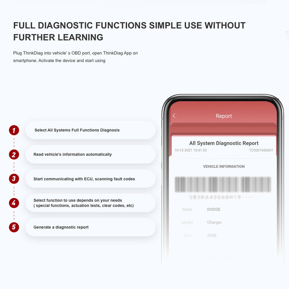 Thinkdiag 2 OBD2 Scanner Support CAN FD Protocols Fit for Car Brands Free Full Softwares 16 Reset Functions ECU Code