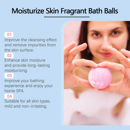 Jaysuing Bubble Bath Bomb Fragrance Moisturizing Floral Long-lasting Fragrance Plant Cleansing Skin Bubble Bath Ball