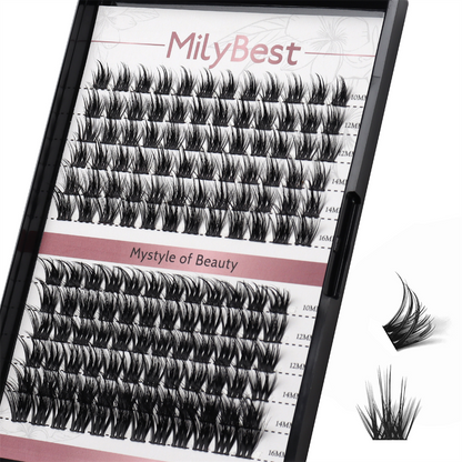 US Local Stock DIY Segment Eyelashes Individual Lash Extension Mega Set 336 Pcs Silk Cluster Lashes Book