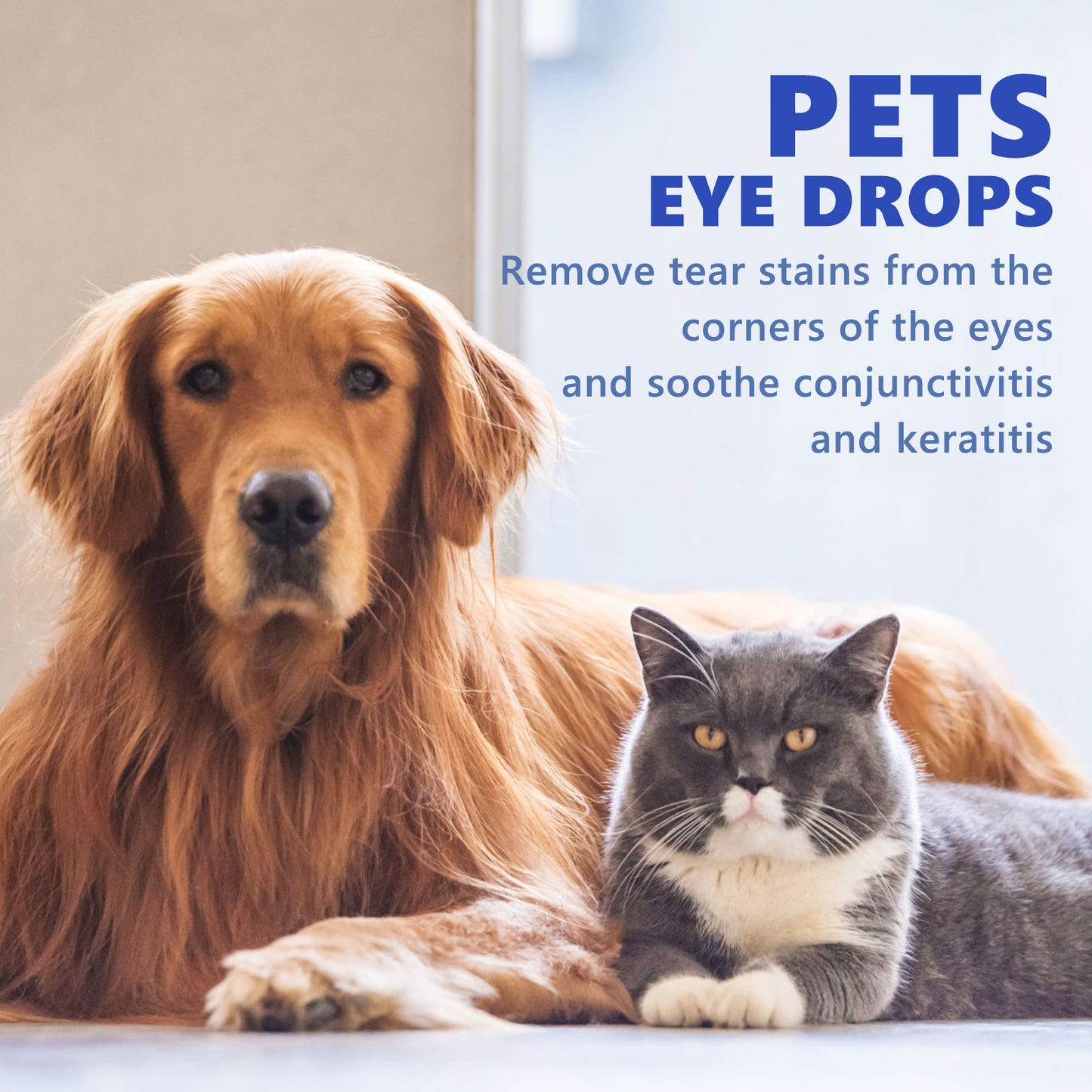 Yegbong Pet Eye Drops Cat and Dog Eye Cleaning Care Pet Tear Stain Remover