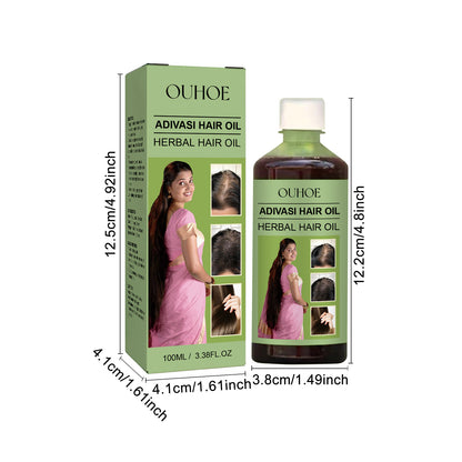 OUHOE Herbal Hair Oil Gentle Nourishing Scalp Strengthening Hair Cleansing Scalp Care Smooth Hair Oil