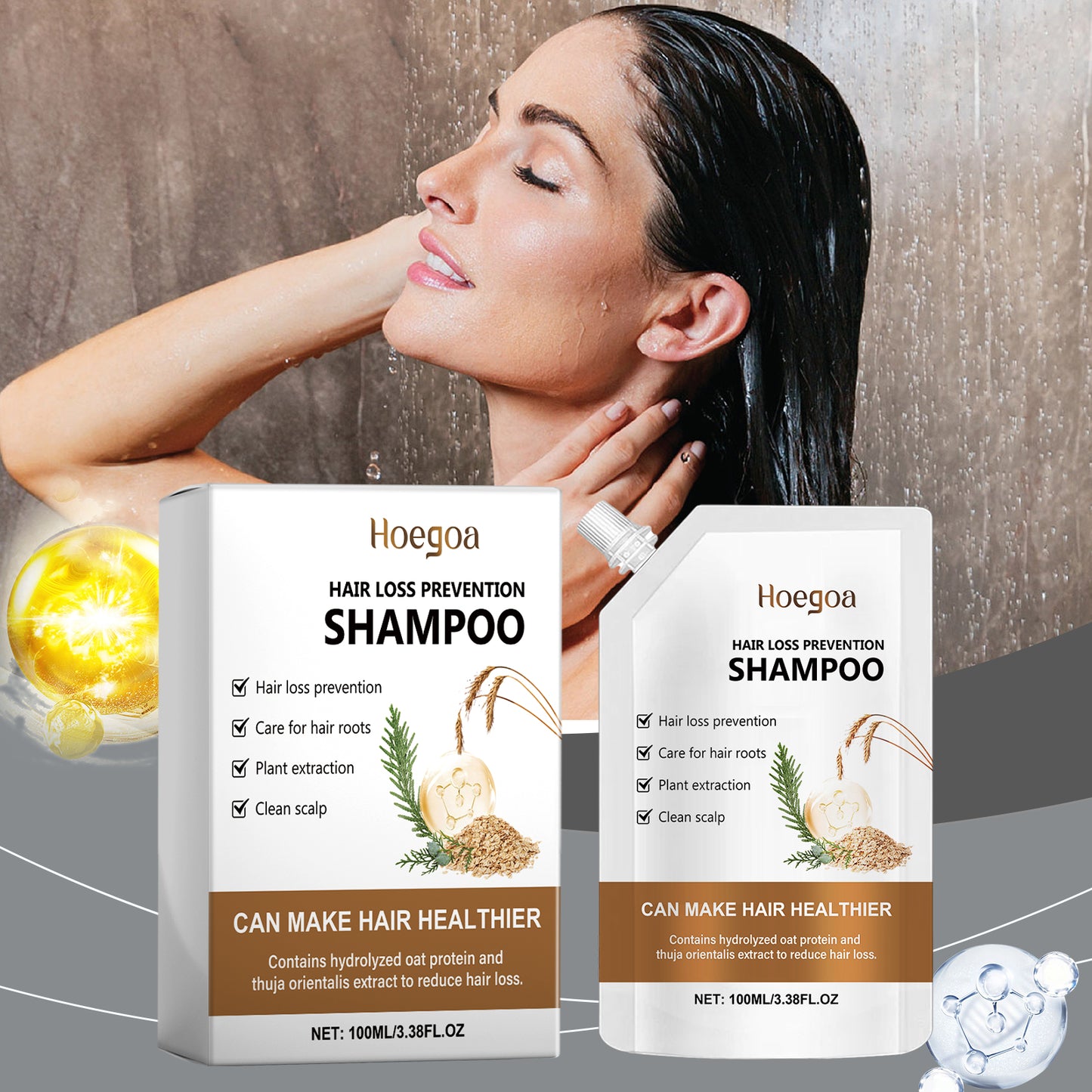 Hoegoa Anti-hair Loss Shampoo Scalp Cleansing Repair Damaged Hair Moisturizing Thick Hair Anti-Fall Shampoo