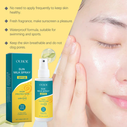 OUHOE Protective Spray Summer Outdoor Skin Protection Spray Moisturizing Refreshing Non-greasy Skin Protection Spray