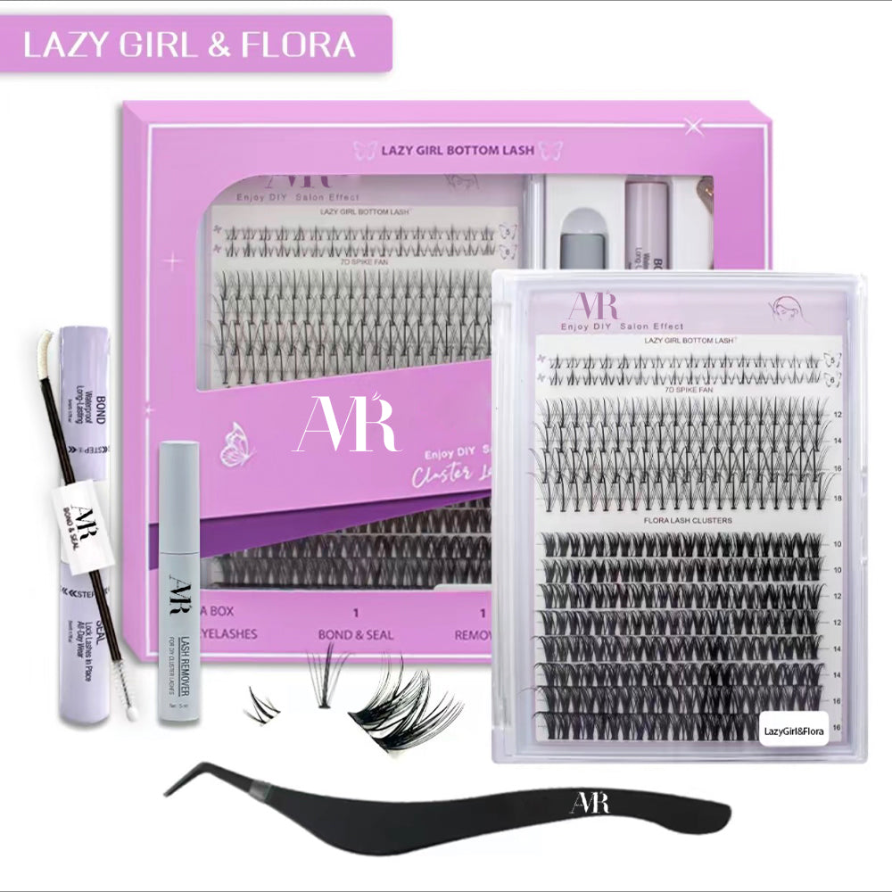 US Local Stock DIY Segment Eyelashes Individual Lash Extension Mega Set 336 Pcs Silk Cluster Lashes Book