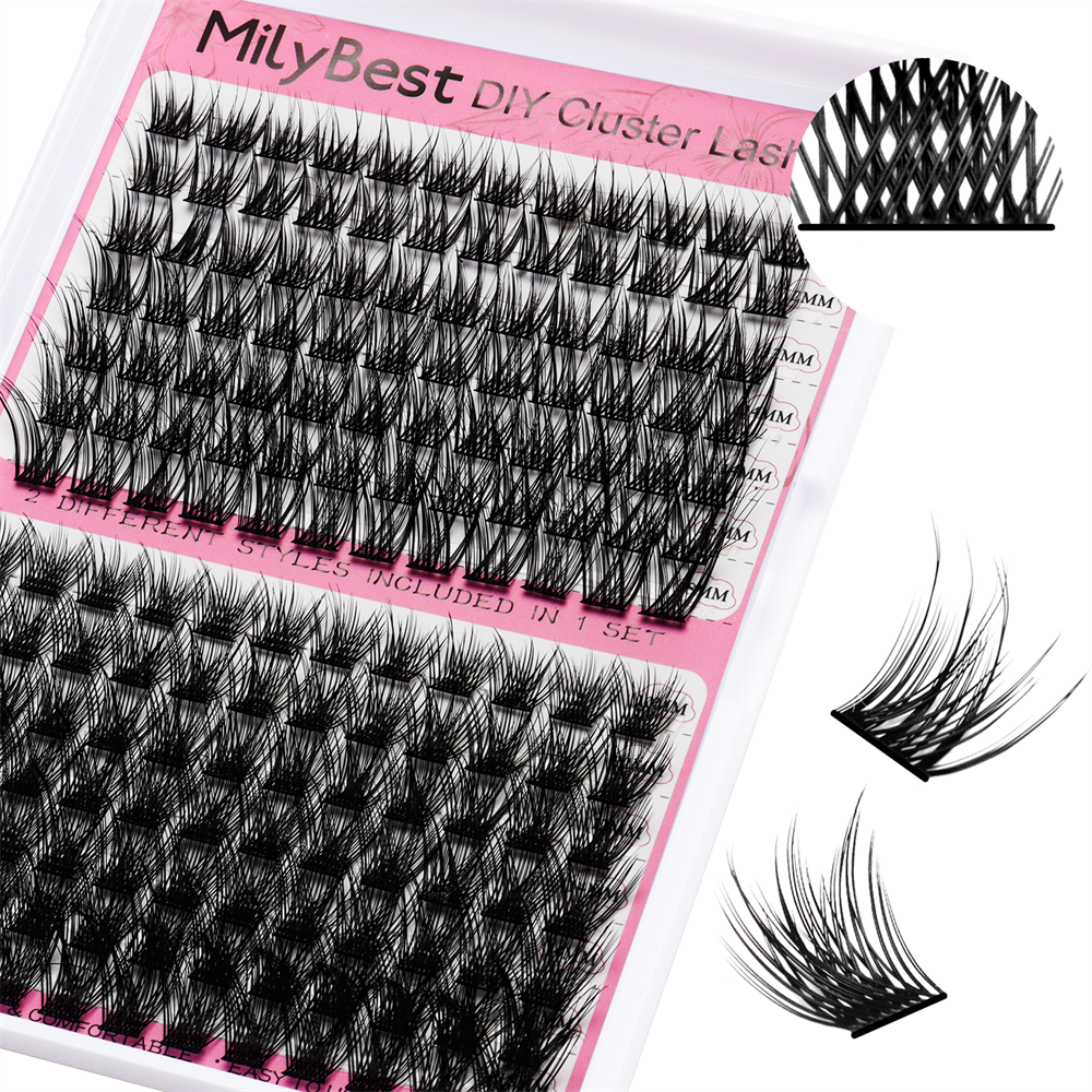 US Local Stock Custom Eyelash Cluster DIY Hand Made Silk Mix Curl Individual Lash Segment DIY 3D Eye Lash Clusters