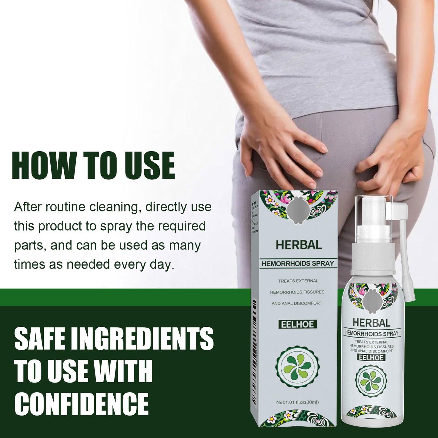 EELHOE Herbal Care Spray Gentle Care Nourishing Body Skin External Care Spray