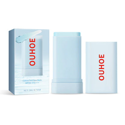 OUHOE Soft Cotton Protective Stick Summer Outdoor UV Protection Moisturizing Refreshing Non-Sticky Comfortable Skin Feel