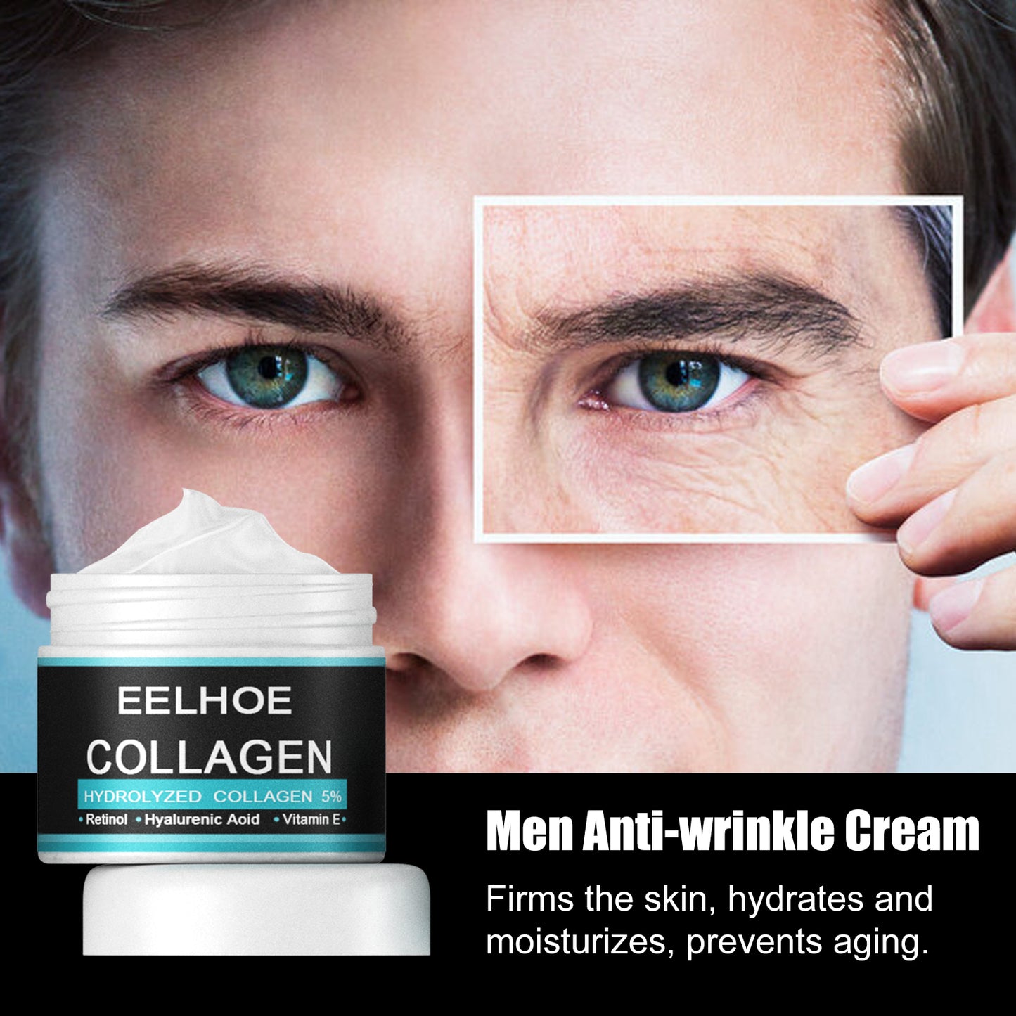 EELHOE Men's Cream Gentle Hydrating Moisturizing Facial Repair Firming Skin Hydrated Radiant Skin Care Cream